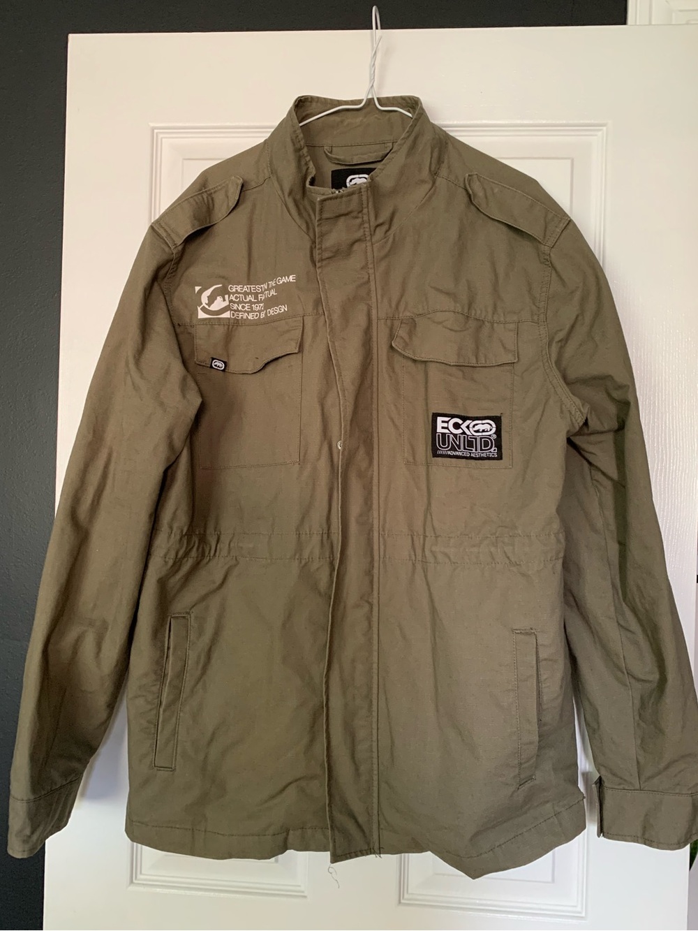 Ecko Unlimited Olive Military-Style Field Jacket